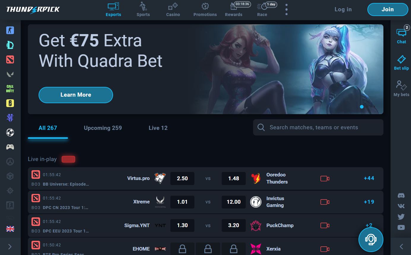 thunderpick esports betting